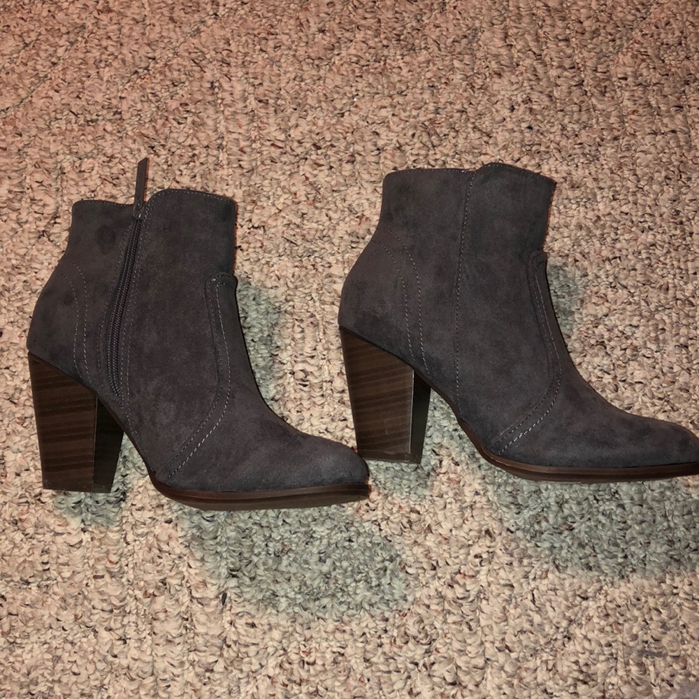 Gray booties